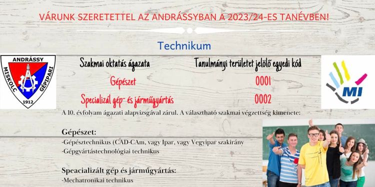 Beiskolázási tájékoztató Technikum 2023-2024
