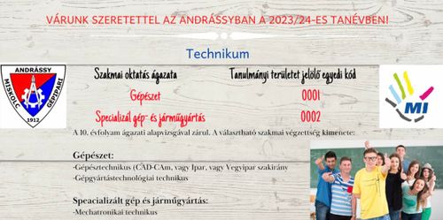 Beiskolázási tájékoztató Technikum 2023-2024