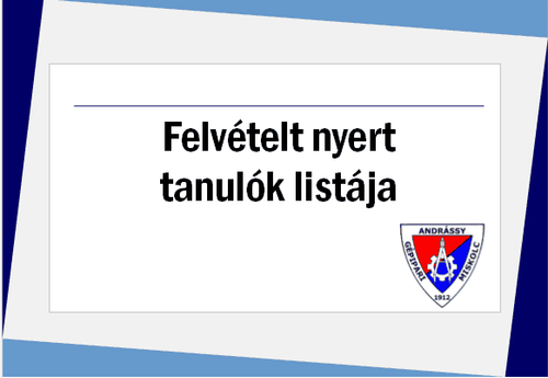  Felvételi jegyzék